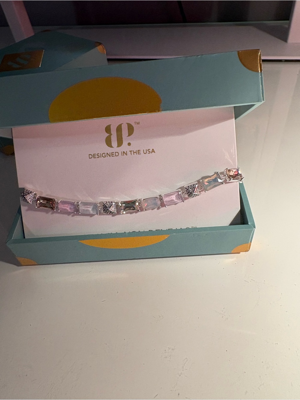 Bomb Party Summer Jewel Candy bracelet in desert oasis on silver plating